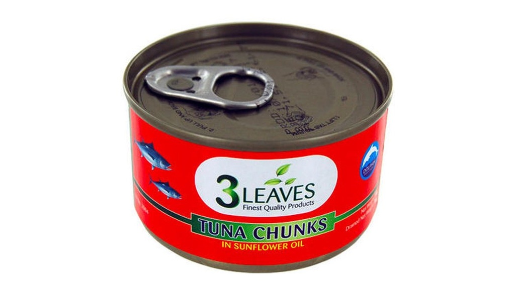 3 Leaves Tuna Chunks In Sunflower Oil 160g