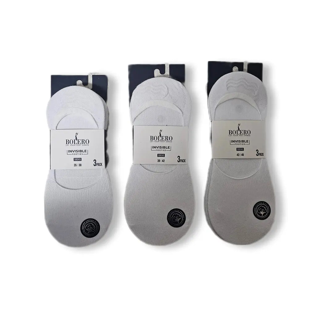 Bolero In Shoe Socks 3pcs 35-38 Whit