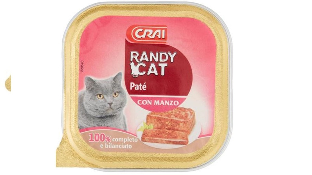 Crai Randy Cat Pate Con Manzo 100G