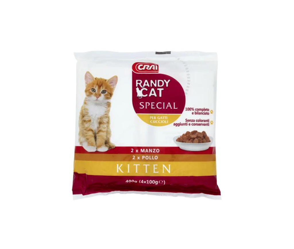 Crai Randy Cat Special 2X Manzo 2X Pollo Kitten