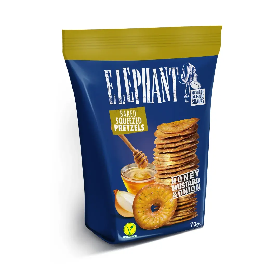 Elephant Pretzels Honey Mustard & Onions 70g
