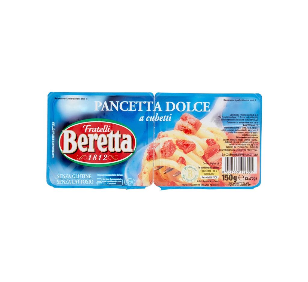 Pancetta Dolce A Cubetti, 150G