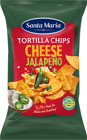 Santa Maria Tortila Chips Cheese Jalapeno 185g