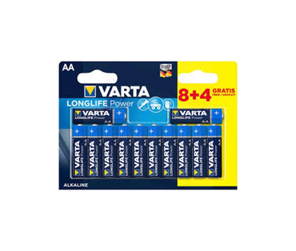 Varta Aa Longlife Power 8+4 Free