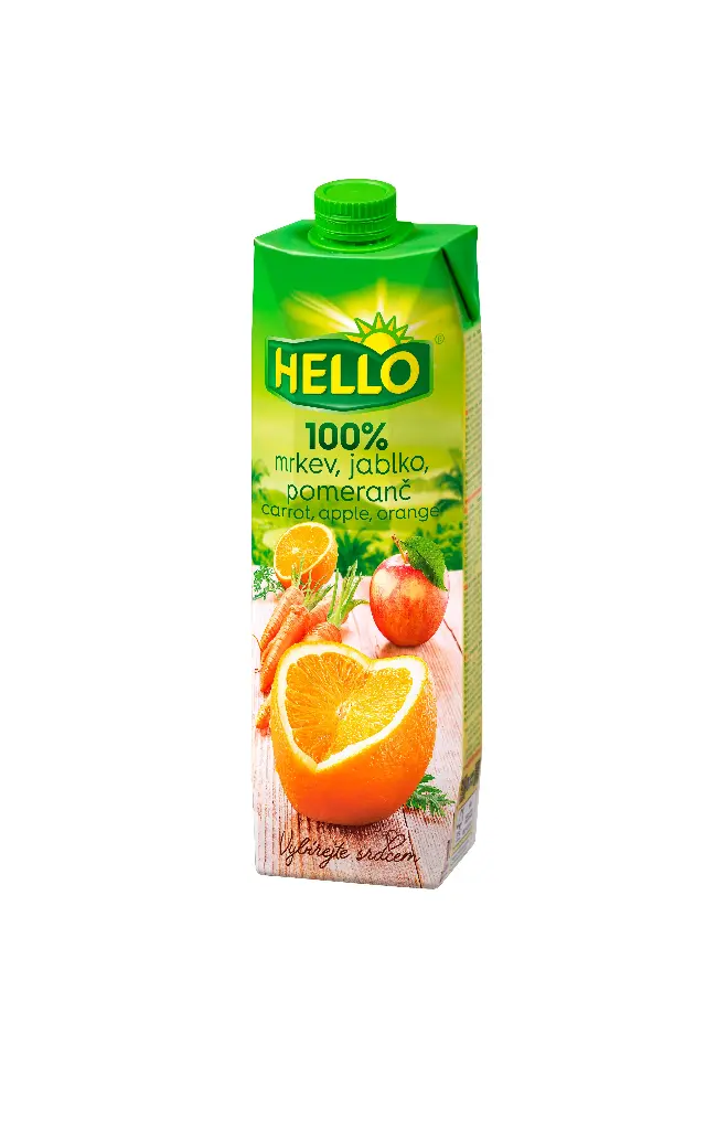 Hello Carrot Apple Orange Juice 1L