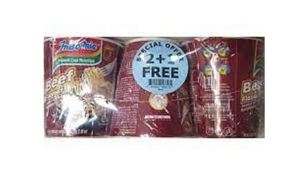 Indomie Cup Beef X 2 (+1 Free)