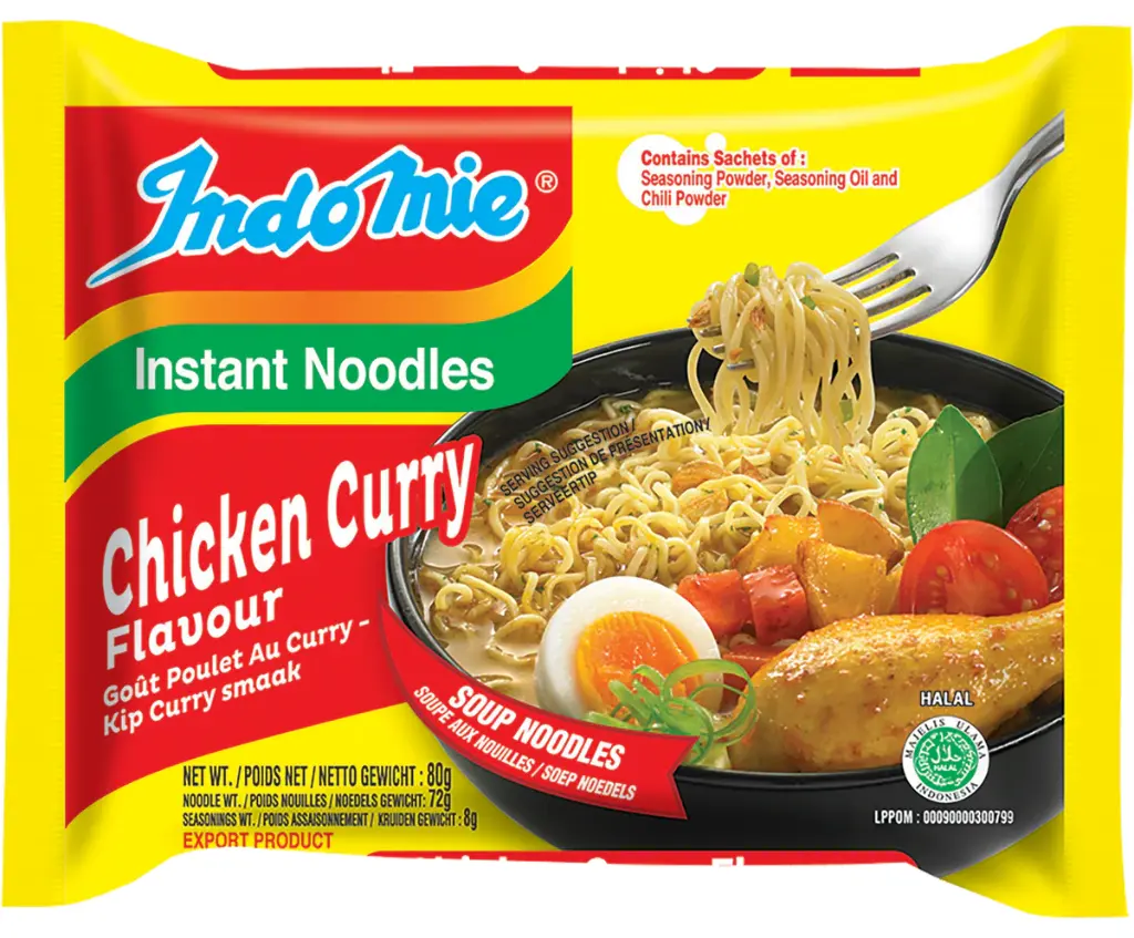 Indomie Curry Noodles Flavor 4+1 Free 50G