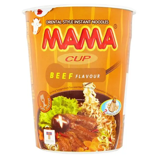 Mama Cup Beef Noodles, 70G