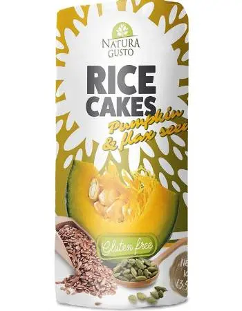 Natura Rice Pastries & Cakes Pumpkin & Flax Seed, 100g