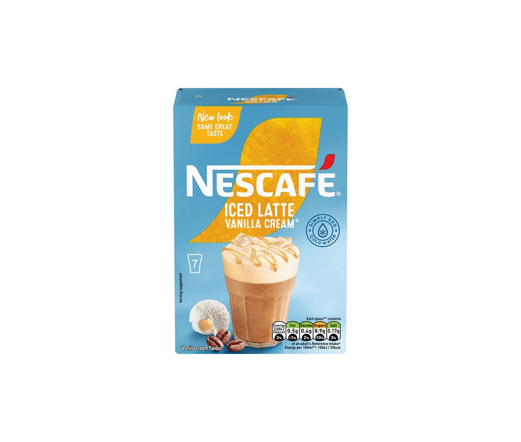 Nescafe Iced Latte Vanilla Cream, 7 X 15G
