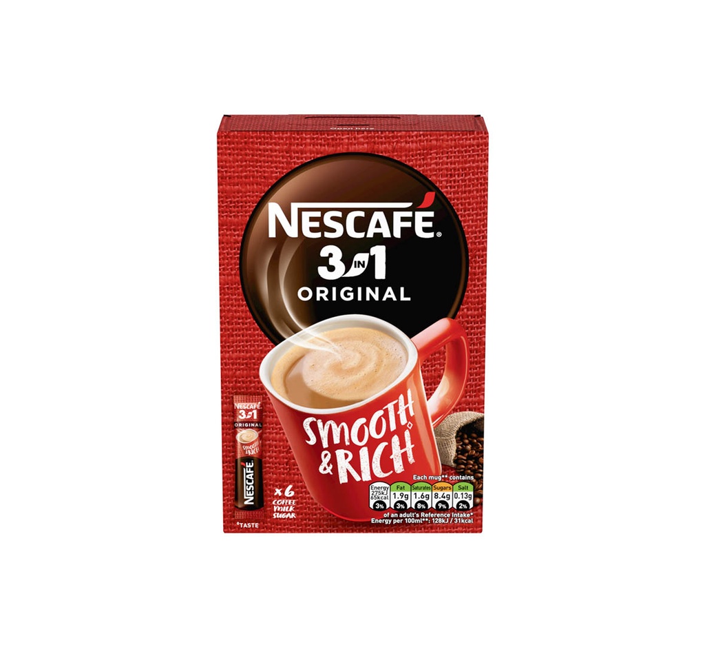 Nescafe Original 3 In 1, 6 X 16G