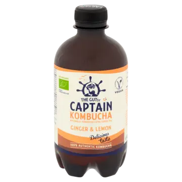 Gutsy Captain Kombucha Ginger Lemon 400Ml