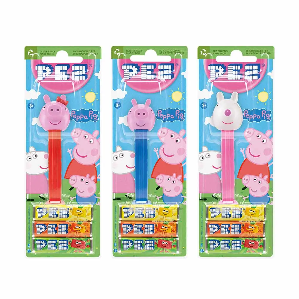 Pez Pepa Pig - Barbie - Emojis - Trolls - Hello Kitty Dispenser 25.8g