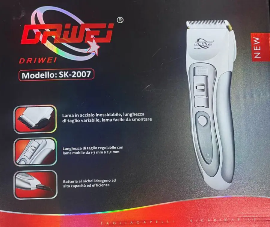 Driwei Hair Clipper – Model Sk-2007 (Rechargeable)