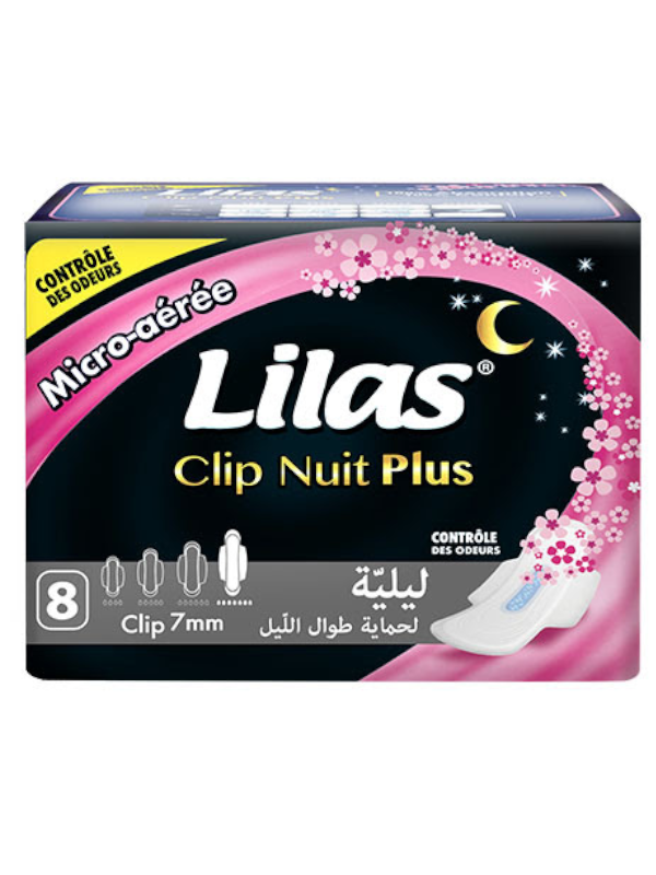 Lilas Sanitary Pads Clip Super With Wings 8 pcs