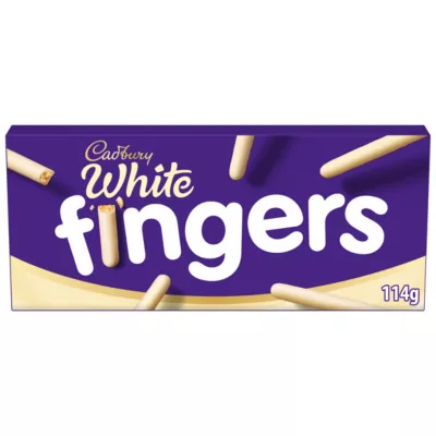 Cadbury Fingers White Chocolate Covered Biscuits 114g