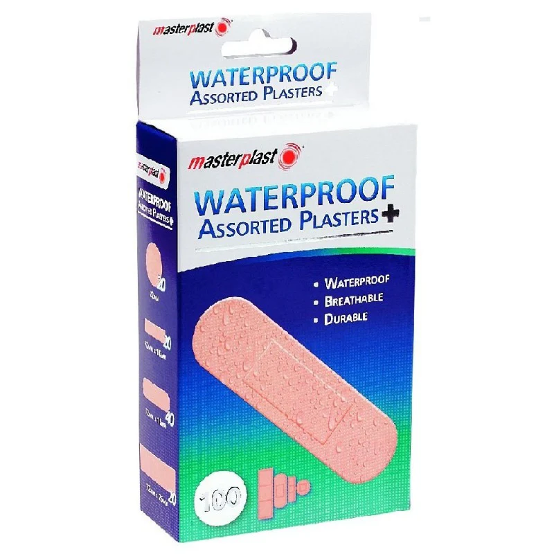Masterplast Waterproof Assorted Plasters 100 