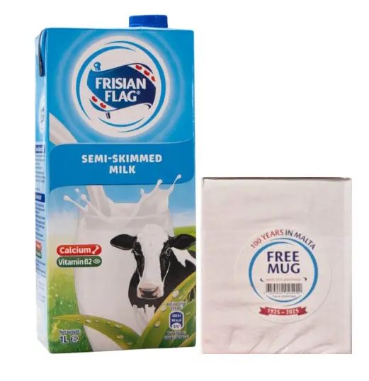 2 Frisian Flag Semi Skimmed 1L + Mug