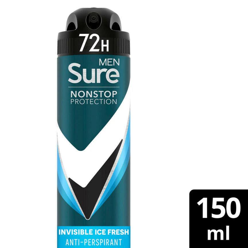 Sure Men Invisible Ice Fresh Antiperspirant Deodorant Spray 150ml