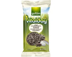 Gullon Vitalday Coconut And Dark Chocolate Covered Rice Cakes 117.6g