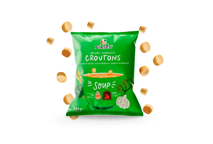 Rialto Croutons Round Olive Oil & Salt 100g