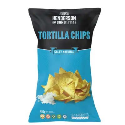 Henderson and Sons Tortilla Chips Salty natural 450g 