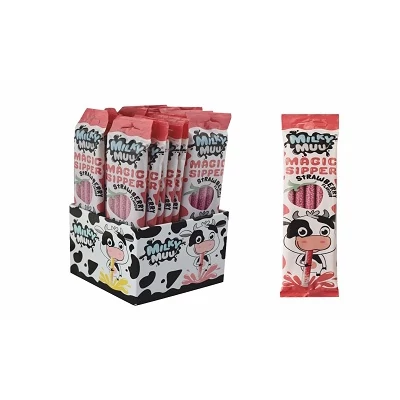 Milky Flavouring Straw 5 Pack - Strawberry 30g