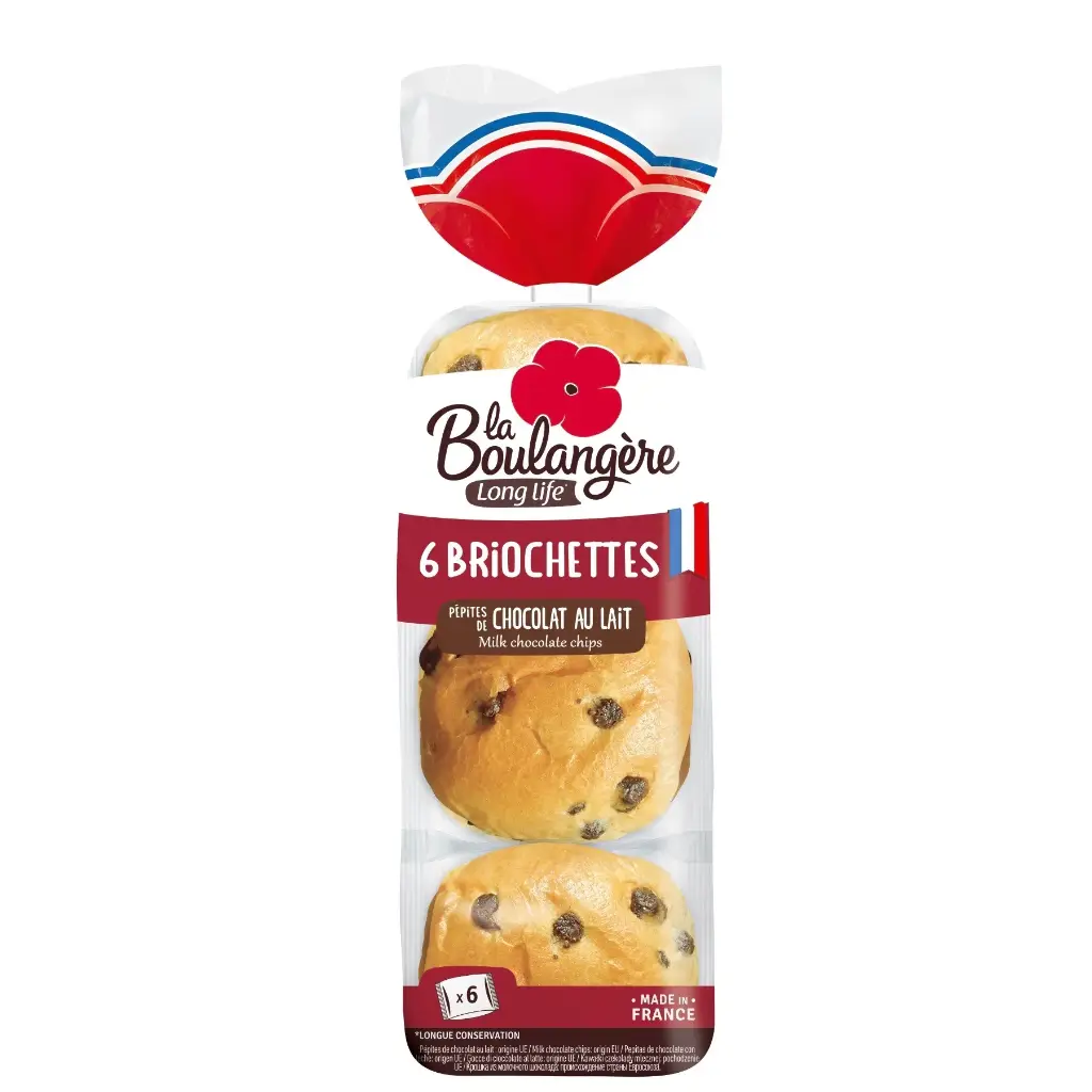 La Boulangere Choc Chip Brioche Buns 210g