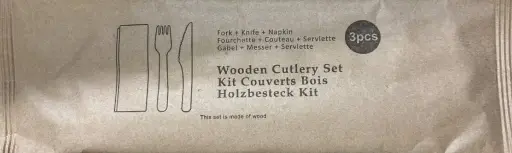 Wooden Cutlery Set with Napkin