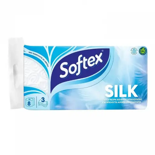 Softex Silk Tissue Roll 3 Sheets 8pcs