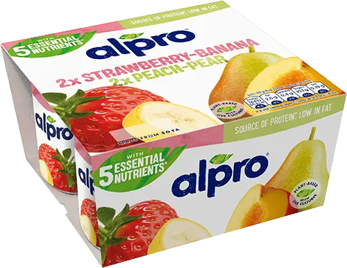 Alpro Strawberry Banana Peach Pear 125g
