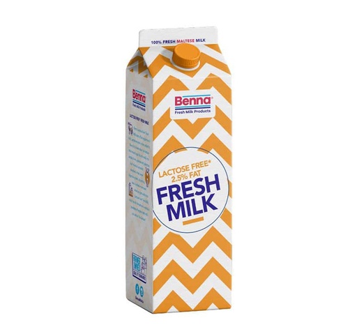 Benna Lactose Free Milk 2.5% 1L