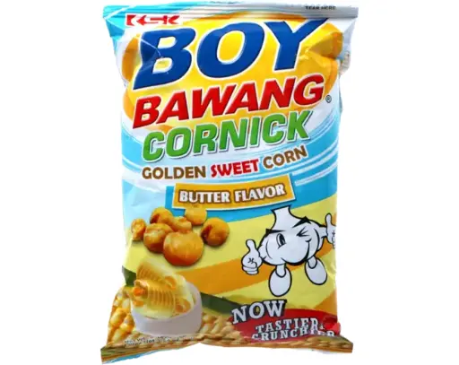 Boy Bawang Corn Snack Golden Sweet Butter Flavor 90g