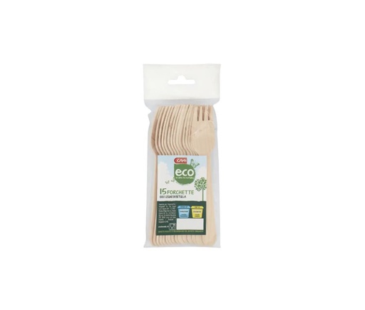 Crai 15 Disposable Wooden Forks