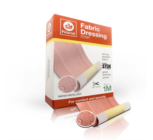 Fitzroy Fabric Dressing Strip, 6Cm X 1M