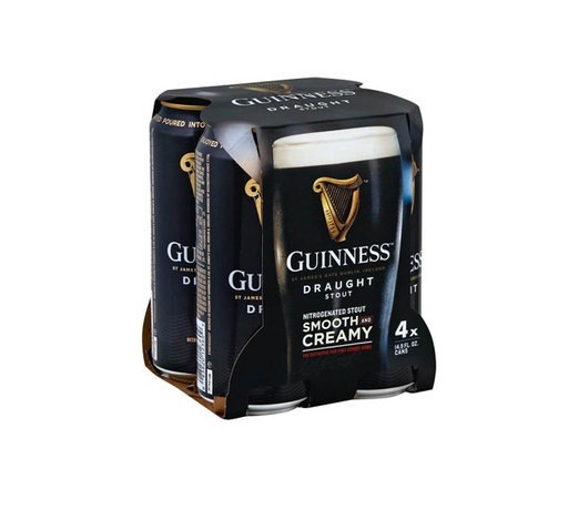 Guinness Draught Beer X 4 440ml