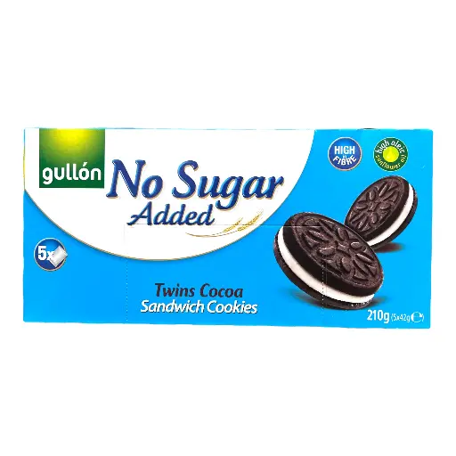 Gullon Twin Cocoa Sandwich Cookies No Sugar 210g