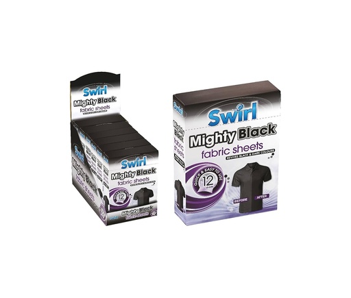 Swirl Mighty Black Fabric Sheets