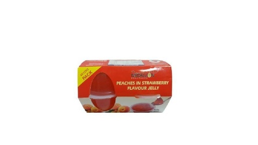 Medallion Peaches In Strawberry Jelly, 125g