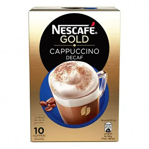 Nescafe Cappuccino Decaf, 10 Bags, 125g
