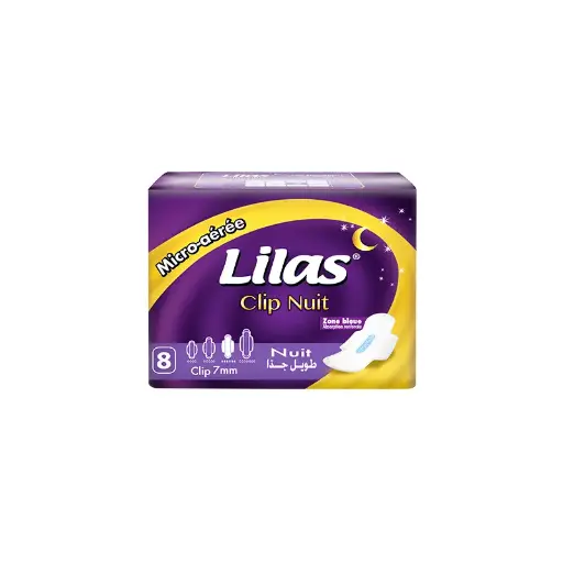 Lilas Sanitary Pads Night With Wings 8 pcs