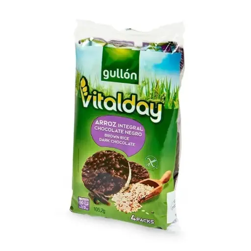 Gullon Vitalday Brown Rice - Dark Chocolate 105.2g