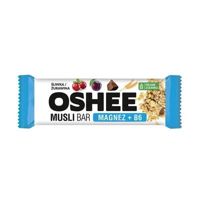 Oshee Muesli Bar Plum Cranb 40g