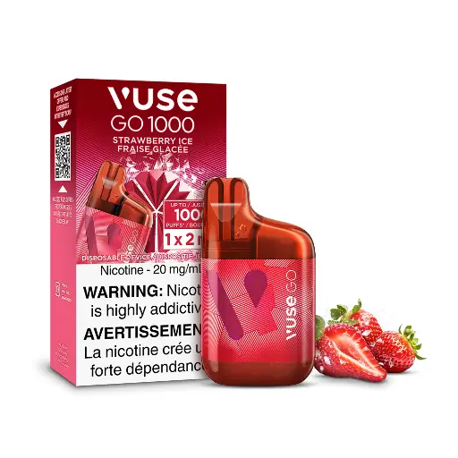 Vuse Go Strawberry Ice 0mg 1000